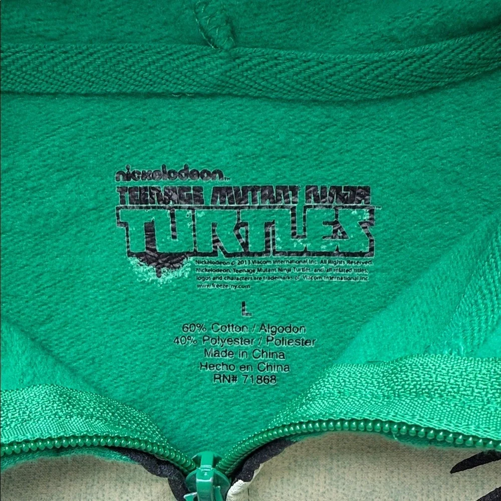 Green Ninja Turtle Hoodie Size L